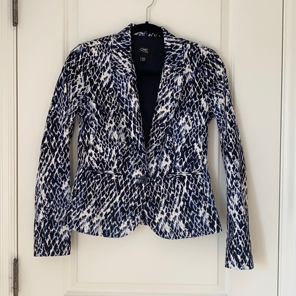 Jacob Navy and White Suit Jacket - Picture 1 of 4
